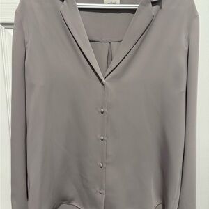 Wilfred Taupe Button-Down Blouse